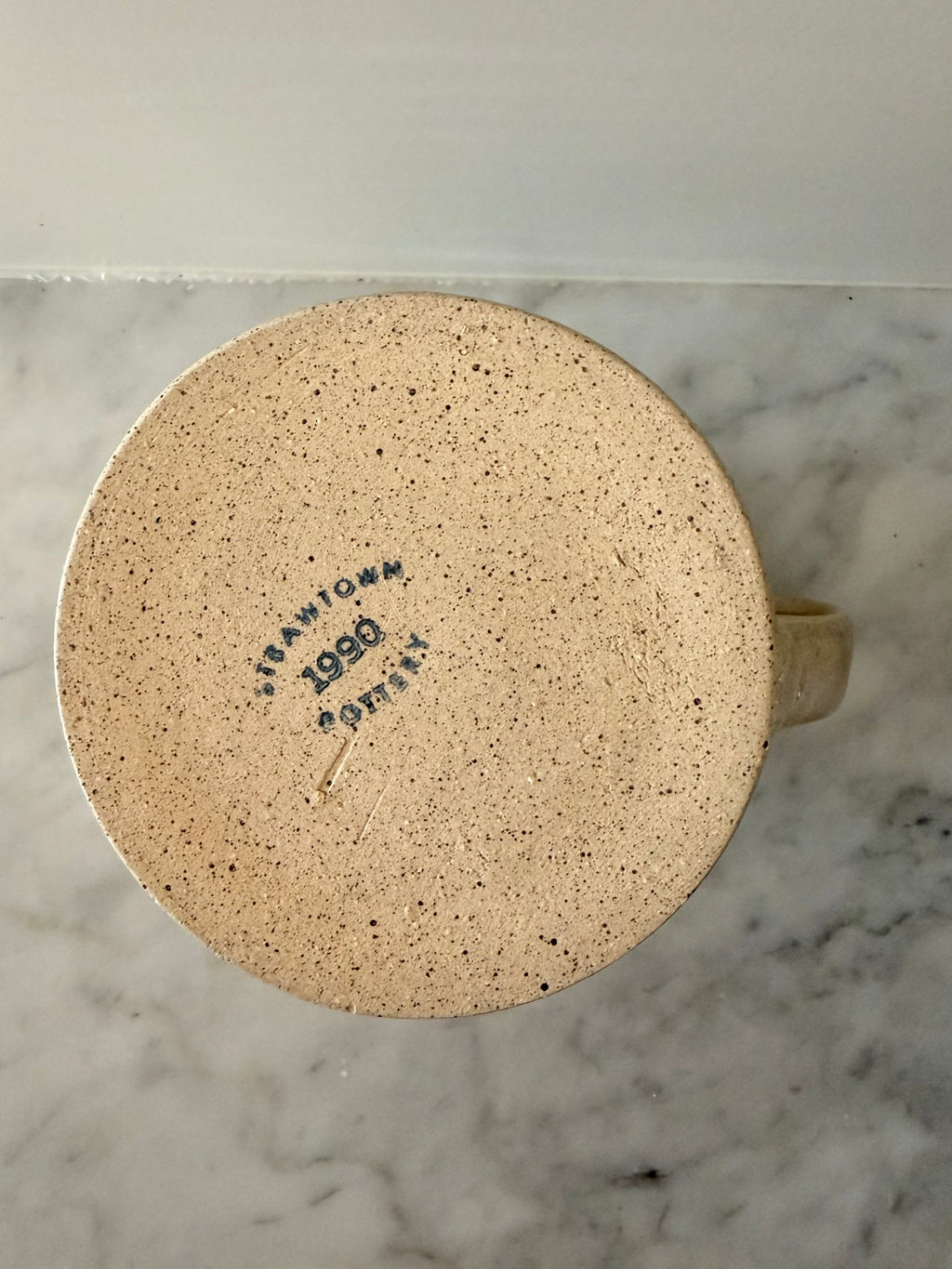 Vintage 1990 Strawtown Pottery Mug